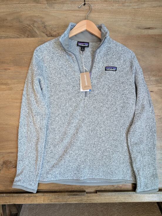 Patagonia Sweaters - Patagonia Better Sweater Women Small Gray Long Sleeve 1/4 Zip Pullover 25618 NWT